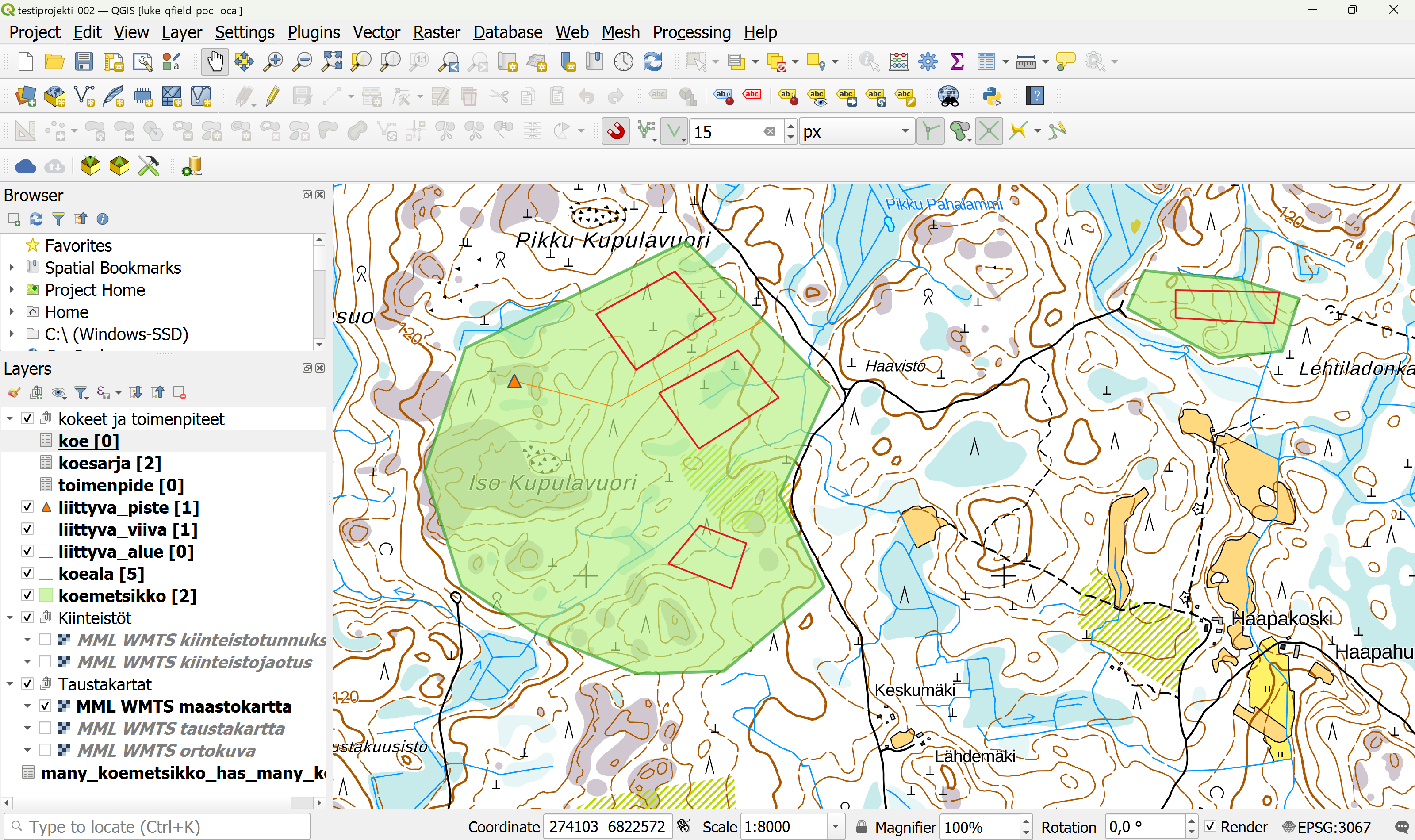 QGIS-projekti